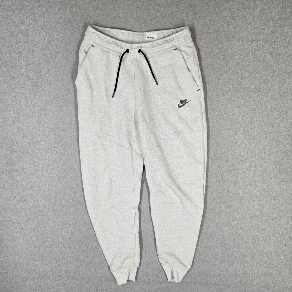 Nike Men Activewear Pants S Gray Sweatpants Tech Fleece Jogger Logo